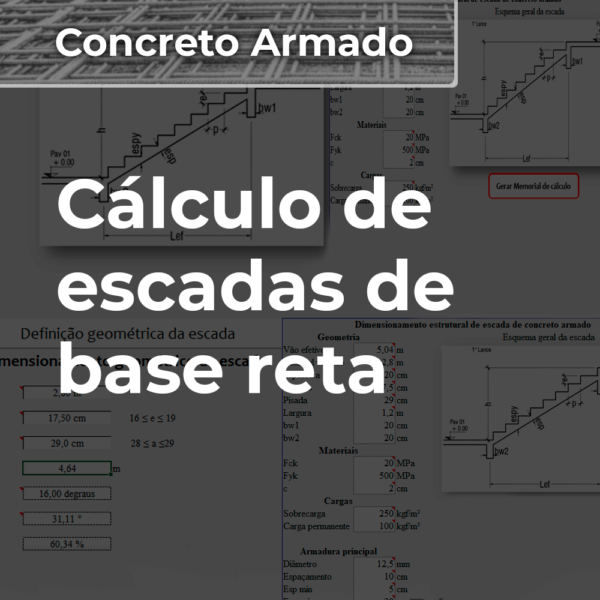 Dimensionamento de Escadas de Concreto Armado